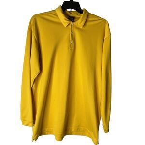 Nike Golf Sphere Dry Men's Long Sleeve Polo in Yellow Size XL